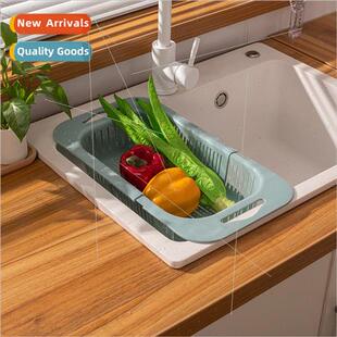 Wash basin draining basket sink retractable draining rack kc