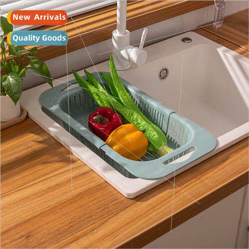 Wash basin draining basket sink retractable draining rack kc