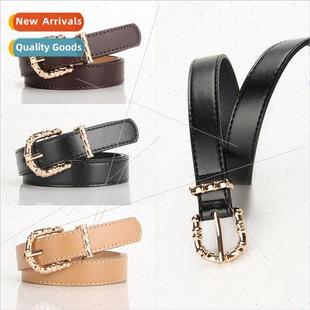 belt jeans casual new versatile fashion women pants simpl