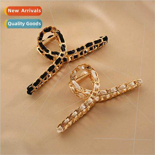 Cross chain hair clips female Korea elegant retro simple ver