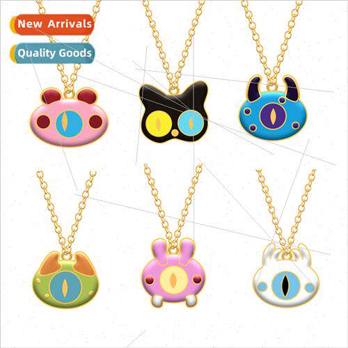 Knock Cute Super Cute ttle Monster Necklace Ins Fun Design C