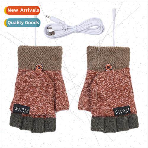 USB rechargeable heated gloves adult winter warm cycling knt
