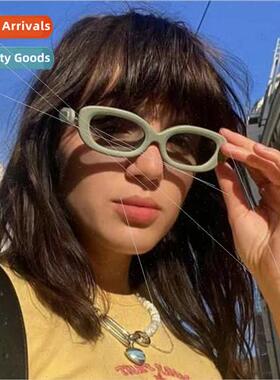 2024 new Europe millennial Y2K oval small frame cat eye nd s