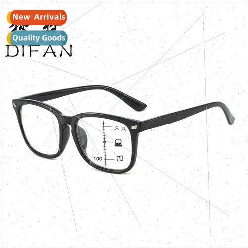 New progressive multi-focus anti-blue light presbyopia glass