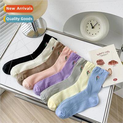Socks women spring summer  mid-calf socks ins tide cotton Ja