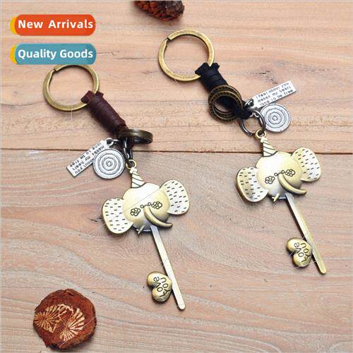 Keychains 适用men women small gifts alloy cute elephant vint