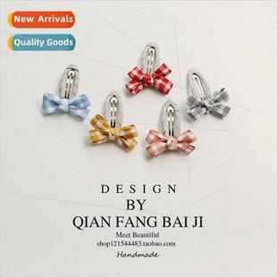 sweet childr lovely hair wind Korean clip bow pair