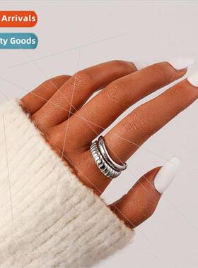 nd Baa simple generous sense women stainless steel open shel