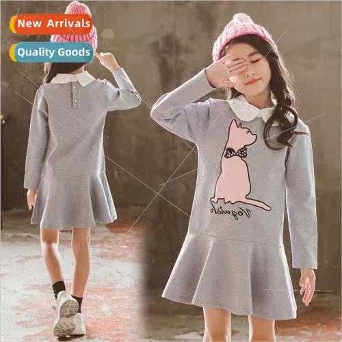 Autumn Korean  of the female middle and large children lapel