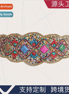 Women Bohemian Heavy Handmade Obsessed Turquoise Chain Stch