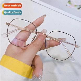 blue light lerary metal fra students anti female new glasses