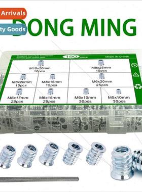 190pcs whe zinc plated hexagonal furnure nuts M5M6M8M10 inte