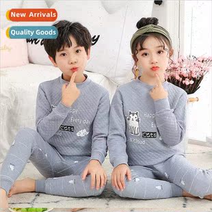 hollow cotton fall Children thermal layer winter under three