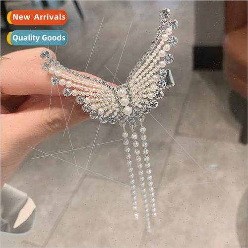 Korea diamond angel wings super fairy tassel hair clips brok