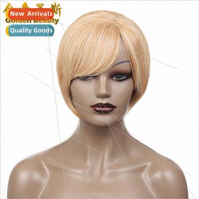 Cathy Hand-Weaved Short Bobble Head Chemical Fiber Wig Women