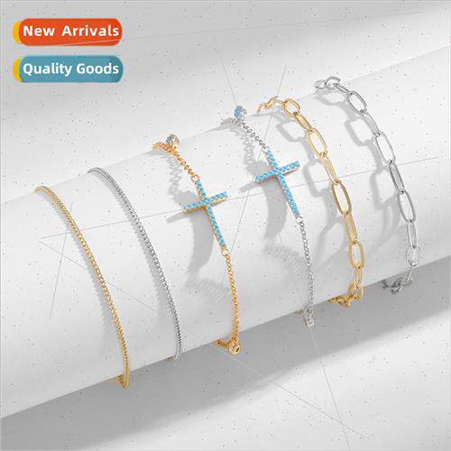 Copper Plated Cross Bracelet Women Fashion Summer Bracelet H