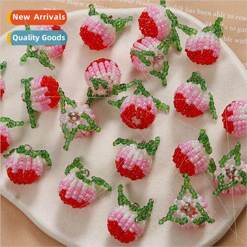 Handmade colorful bead weaving apple shape with circle DIY j