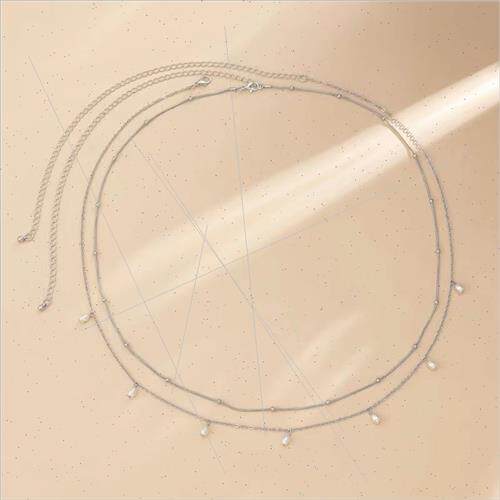 Europe simple round bead chain body chain imation pearl doub