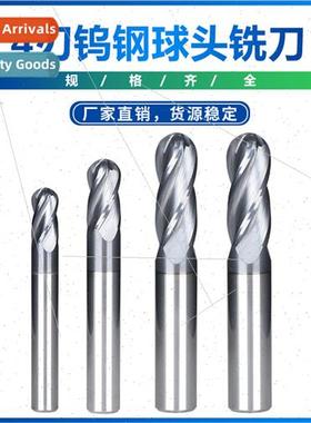 New 4 flute tungsten steel ball end milling cutter Screw mil
