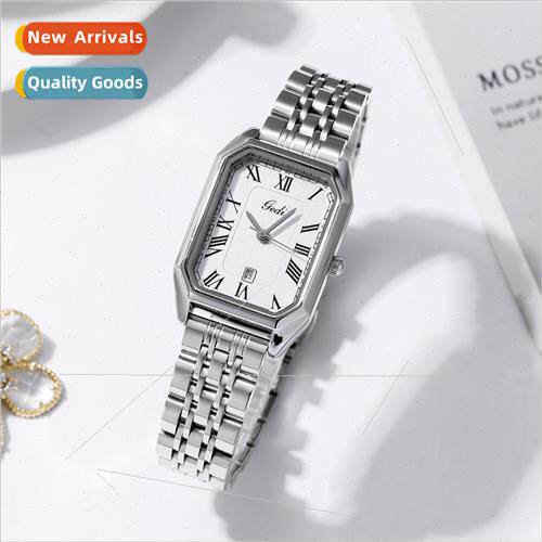 Fashion small square disk calendar steel band niche student