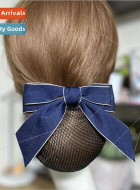 Korea hotel bank work professional bow hairnet head flower f
