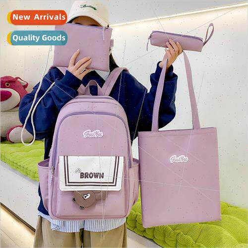 Shoulder bag new nd large-capacy students backpack multi-poc