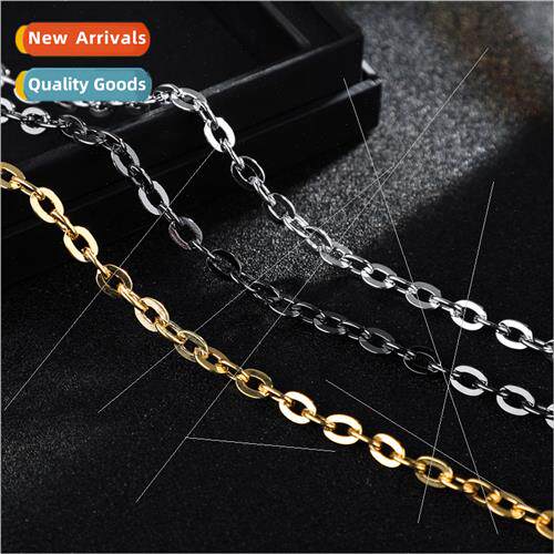 Fashion Popular mple ngle Buckle Iron Chain Gold Necklace Me