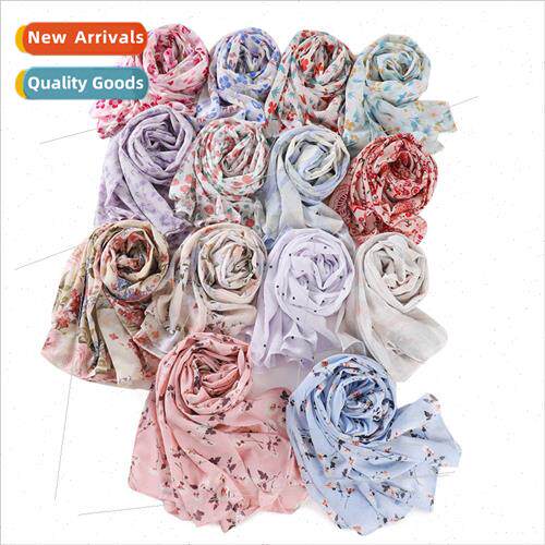 Fresh Small Flower Polka Dot Sunscreen lk Scarf Shawl 1-28 P
