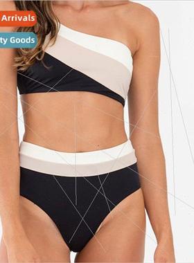 23 new swimsu bikini patchwork color tie womens separates co