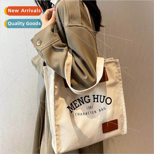 Canvas bag female new Korean letters 适用eign girl shoulder