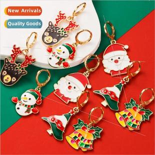 earrings snowman fashion dripping bel oil Christmas