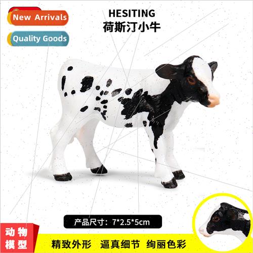 Children wildlife model toys poultry cows ranch Holstein cal