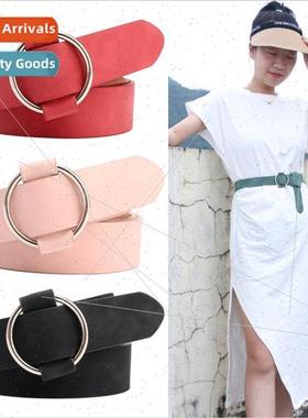 Women Belt Round Buckle Pinless  Adjustable Peplum Dress Dec
