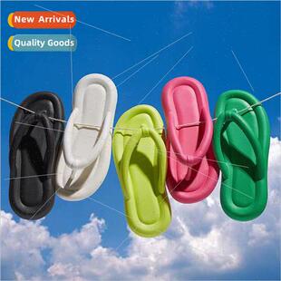 2023 summer new flip-flops women outside solid color steppin