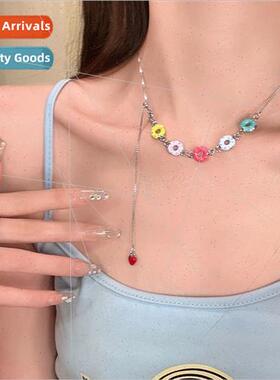 Colorful Circle Necklace Women Summer che Necklace Hundred R