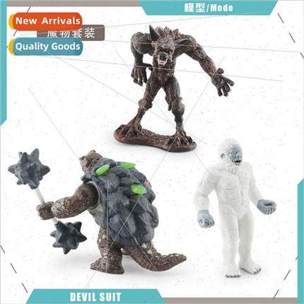 fighting magical beast model monster fighting turtle snowman