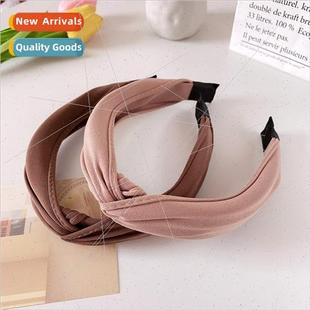 fabric cross new solid pressuri wide color bands simple hair