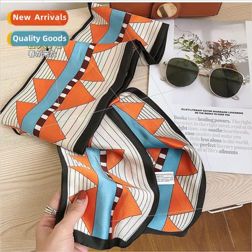 2023 spring fall  silk scarf simulation silk clothes flutter
