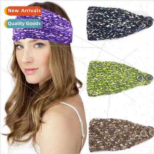 Bubble yarn knted headbwomen ear protection warm colorful ha