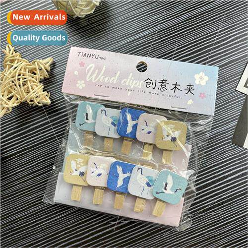 New cartoon wooden clip fru constellation tide language cute