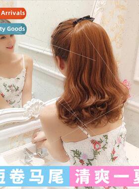 Wig ponytail female strap-on pear curl simulation hair exten