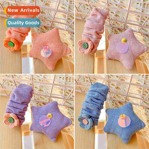 New Korean children hair clips fall winter cloth star hair c