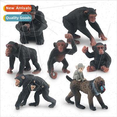 Solid wildlife model chimpanzee mandrill ghost baboon childr