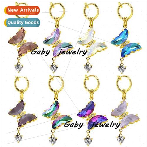 Europe Butterfly Belly Button Ring 18K Copper Clad in Gold Z