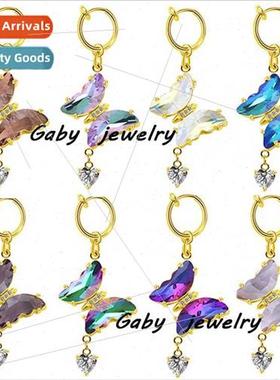 Europe Butterfly Belly Button Ring 18K Copper Clad in Gold Z