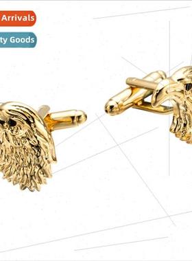 French Shirt Cufflinks Dress Cuffs Gold Eagle Head Cufflinks