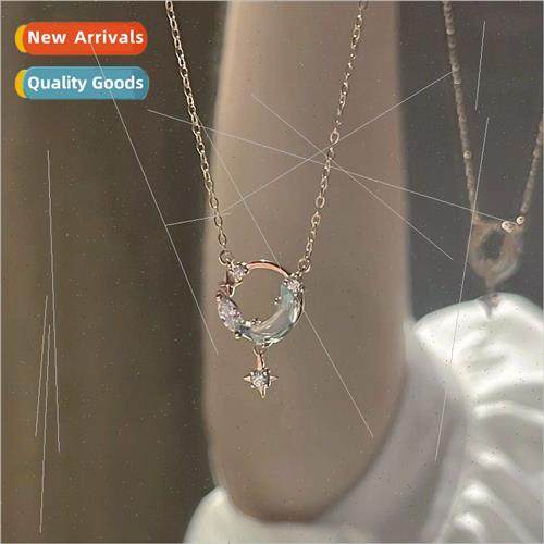lver Dream-by-Star Moon Necklace Women che Hundred Colorful