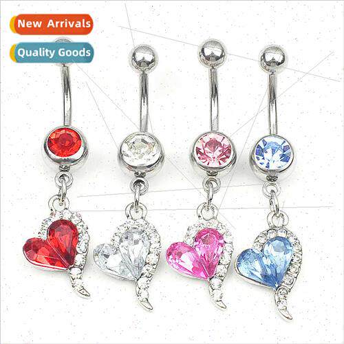 Piercing Jewelry Alloy Europe Diamonds Heart Belly Button Ri