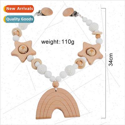 Stroller Rainbow Pendant Crib Music Spinning Nursery Decorat