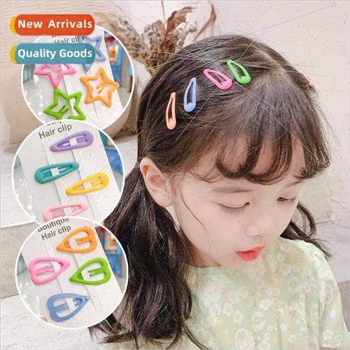 Children pentagram hair clips baby trumpet bb clip card brok